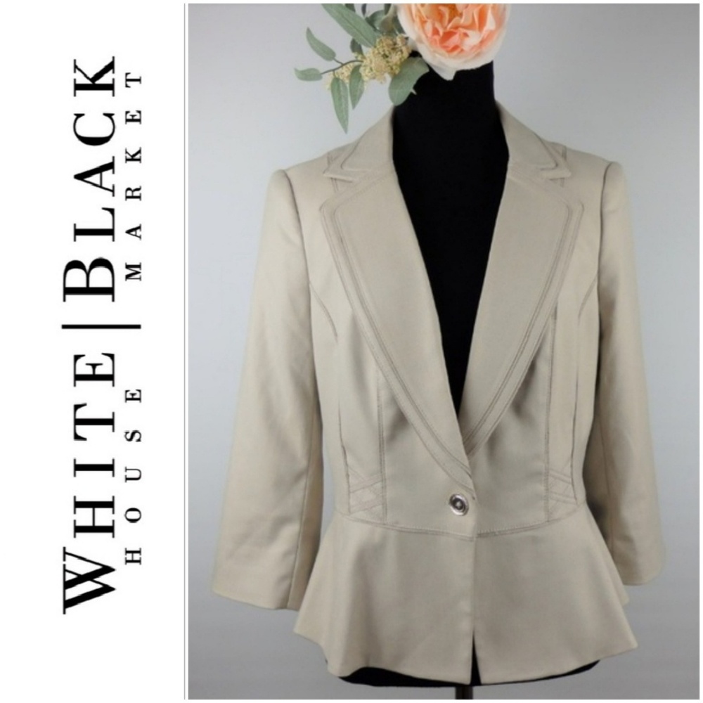 White House Black Market Cropped Peplum Jacket